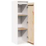 Wall Cabinet White 30x30x100 cm Solid Wood Pine - 45-Degree Angle
