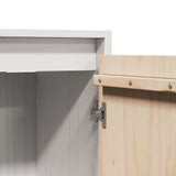 Wall Cabinet White 30x30x100 cm Solid Wood Pine - Extra Image