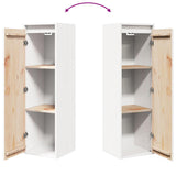 Wall Cabinets 2 pcs White 30x30x100 cm Solid Wood Pine - Extra Image