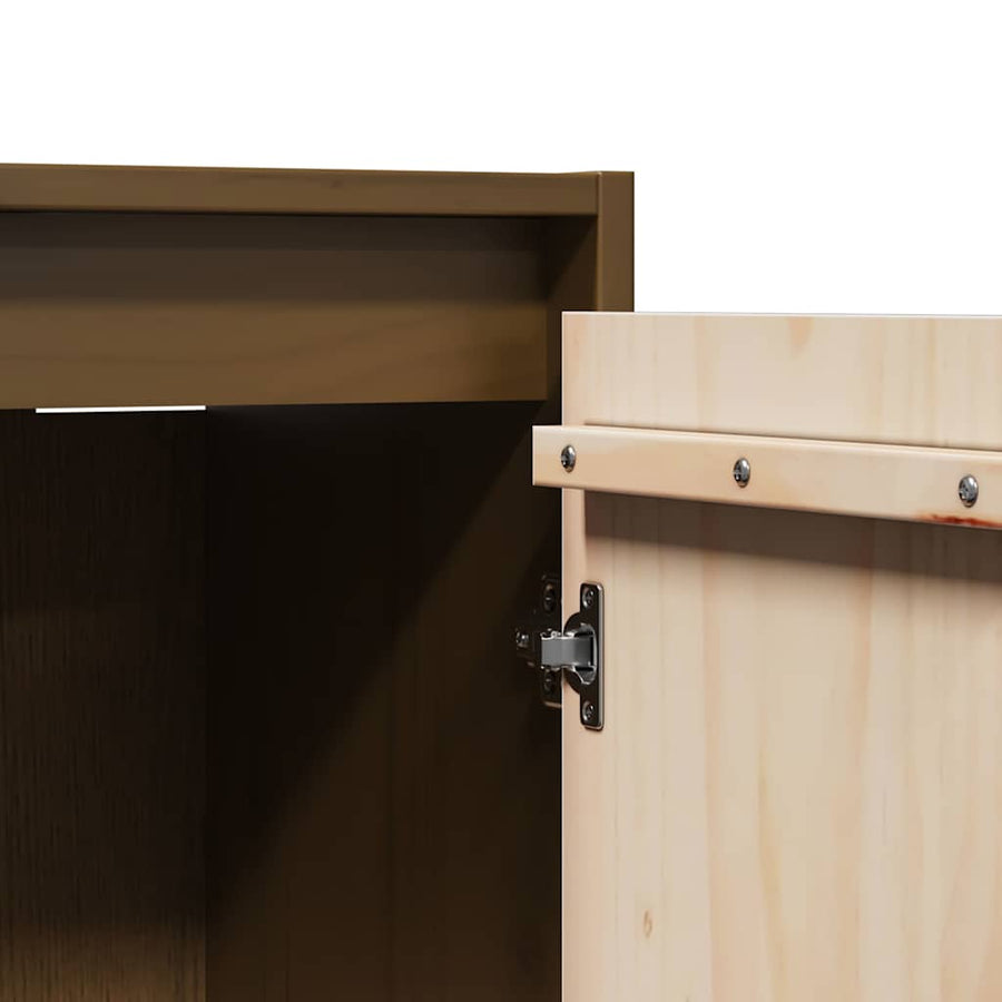 Wall Cabinets 2 pcs Honey Brown 30x30x100 cm Solid Wood Pine