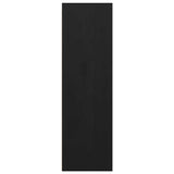 Wall Cabinet Black 30x30x100 cm Solid Wood Pine