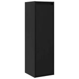 Wall Cabinets 2 pcs Black 30x30x100 cm Solid Wood Pine