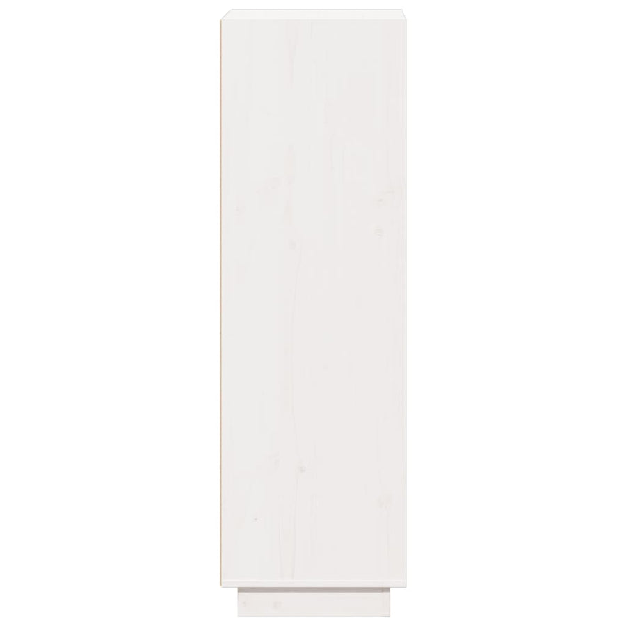 Highboard White 37x34x110 cm Solid Wood Pine