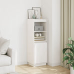 Highboard White 37x34x110 cm Solid Wood Pine