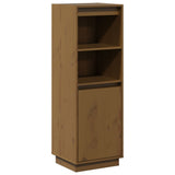 Highboard Honey Brown 37x34x110 cm Solid Wood Pine - Front View