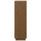 Highboard Honey Brown 37x34x110 cm Solid Wood Pine - Rear View