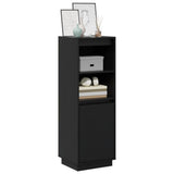 Highboard Black 37x34x110 cm Solid Wood Pine