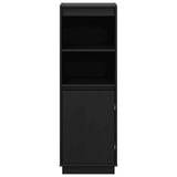 Highboard Black 37x34x110 cm Solid Wood Pine