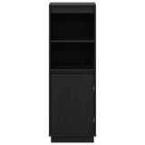 Highboard Black 37x34x110 cm Solid Wood Pine - Top-Down View