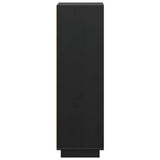 Highboard Black 37x34x110 cm Solid Wood Pine