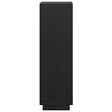 Highboard Black 37x34x110 cm Solid Wood Pine - Rear View
