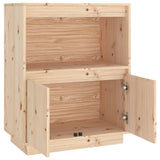 Sideboard 60x34x75 cm Solid Wood Pine - Rear View