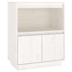 Sideboard White 60x34x75 cm Solid Wood Pine