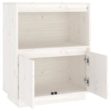 Sideboard White 60x34x75 cm Solid Wood Pine