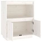 Sideboard White 60x34x75 cm Solid Wood Pine