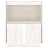 Sideboard White 60x34x75 cm Solid Wood Pine