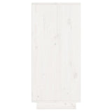 Sideboard White 60x34x75 cm Solid Wood Pine - Close-Up Angle