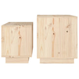 Nesting Coffee Tables 2 pcs Solid Wood Pine - Rear View
