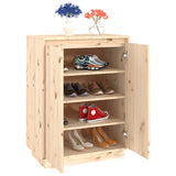 Shoe Cabinet 60x35x80 cm Solid Wood Pine - Top-Down View