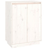 Shoe Cabinet White 60x35x80 cm Solid Wood Pine