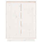 Shoe Cabinet White 60x35x80 cm Solid Wood Pine
