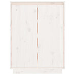 Shoe Cabinet White 60x35x80 cm Solid Wood Pine