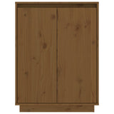 Shoe Cabinet Honey Brown 60x35x80 cm Solid Wood Pine