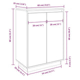 Shoe Cabinet Honey Brown 60x35x80 cm Solid Wood Pine - Extra Image