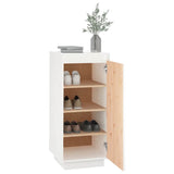 Shoe Cabinet White 35x35x80 cm Solid Wood Pine - Top-Down View