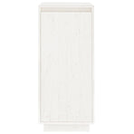 Shoe Cabinet White 35x35x80 cm Solid Wood Pine