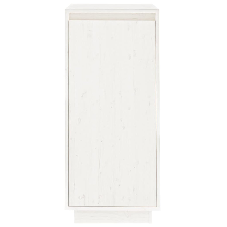 Shoe Cabinet White 35x35x80 cm Solid Wood Pine