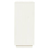 Shoe Cabinet White 35x35x80 cm Solid Wood Pine - Rear View