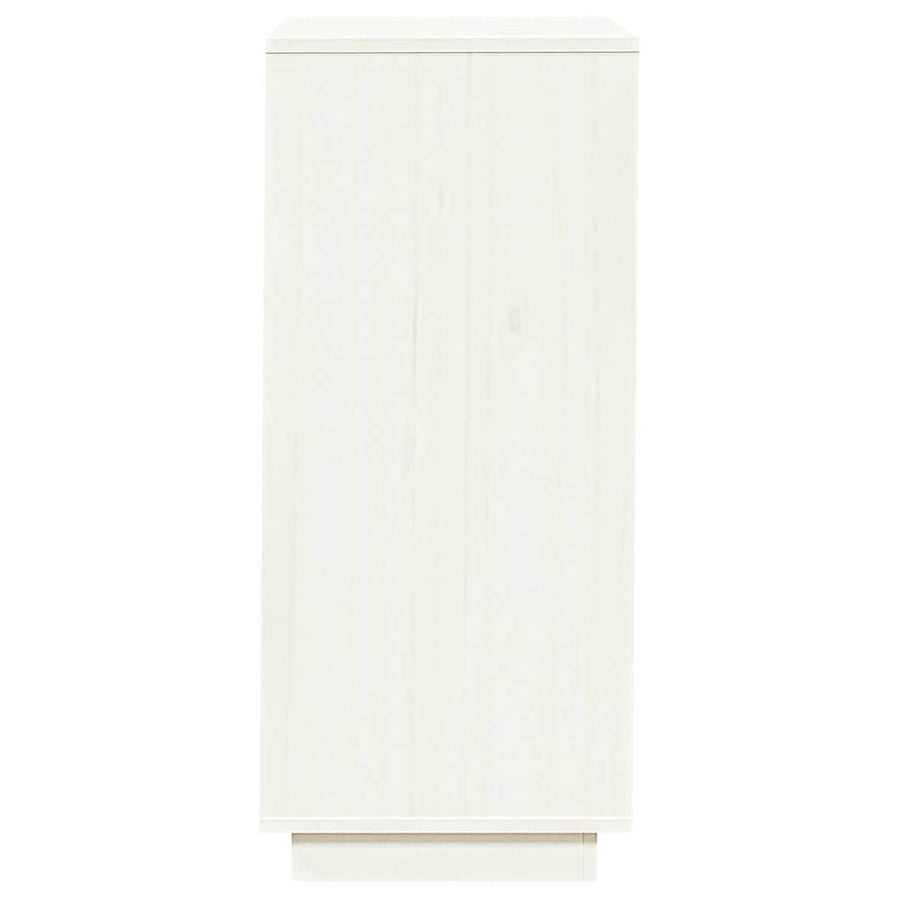 Shoe Cabinet White 35x35x80 cm Solid Wood Pine