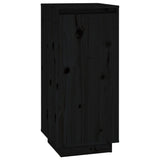 Shoe Cabinet Black 35x35x80 cm Solid Wood Pine