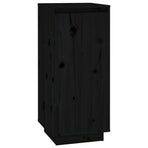 Shoe Cabinet Black 35x35x80 cm Solid Wood Pine