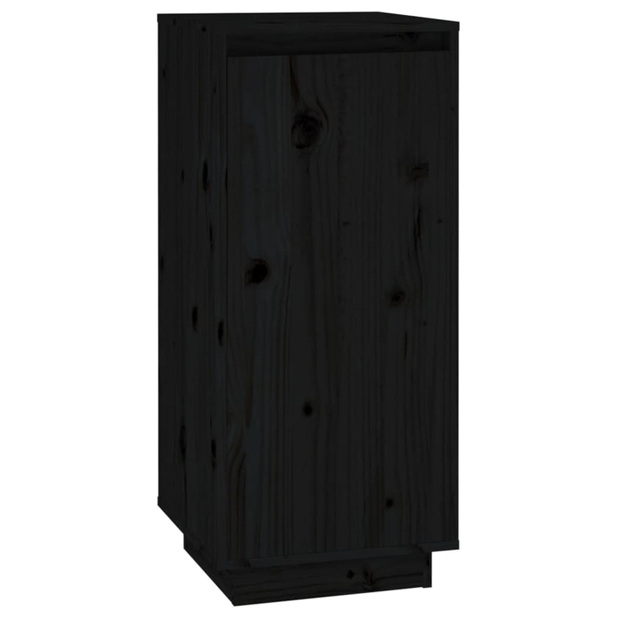Shoe Cabinet Black 35x35x80 cm Solid Wood Pine