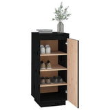 Shoe Cabinet Black 35x35x80 cm Solid Wood Pine - Top-Down View