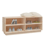 Shoe Cabinet 110x34x45 cm Solid Wood Pine
