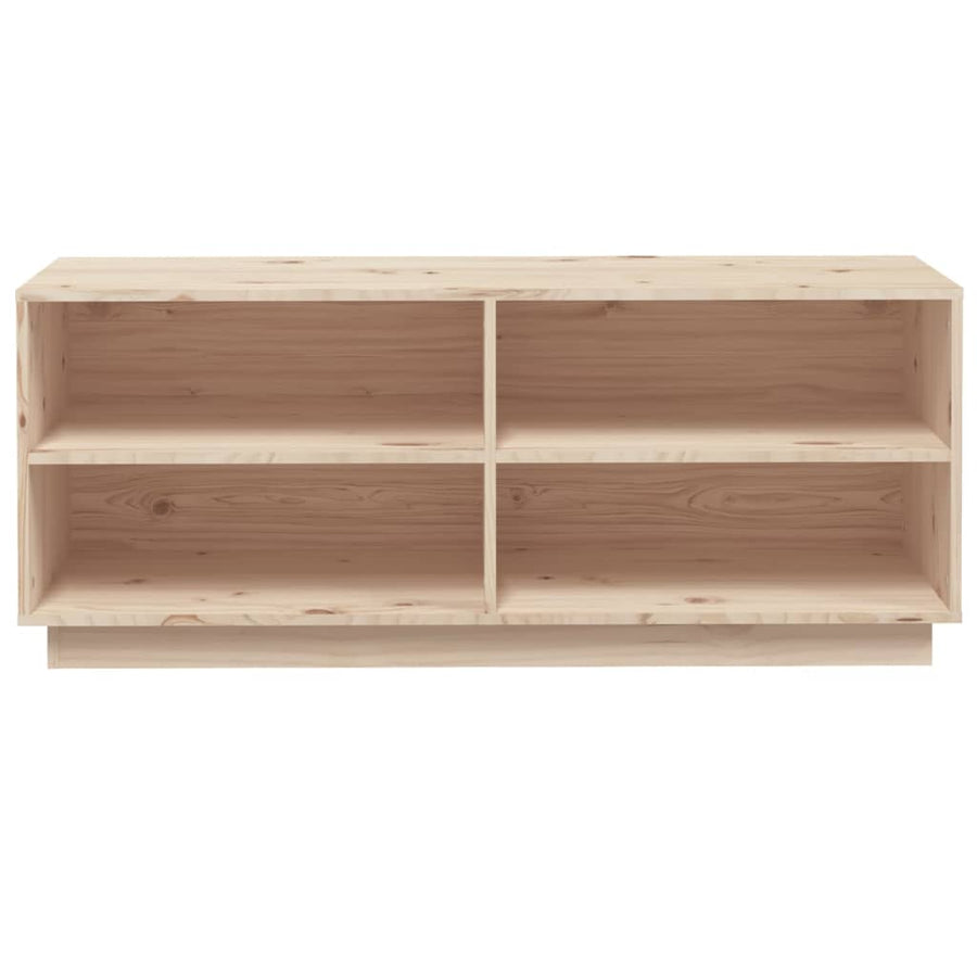 Shoe Cabinet 110x34x45 cm Solid Wood Pine
