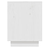 Shoe Cabinet White 110x34x45 cm Solid Wood Pine