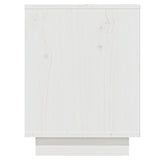 Shoe Cabinet White 110x34x45 cm Solid Wood Pine - Rear View