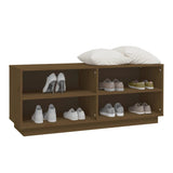 Shoe Cabinet Honey Brown 110x34x45 cm Solid Wood Pine - Top-Down View