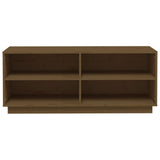 Shoe Cabinet Honey Brown 110x34x45 cm Solid Wood Pine - 45-Degree Angle
