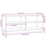 Shoe Cabinet Black 110x34x45 cm Solid Wood Pine