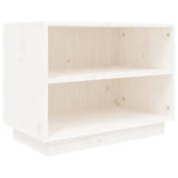 Shoe Cabinet White 60x34x45 cm Solid Wood Pine - Front View