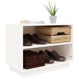 Shoe Cabinet White 60x34x45 cm Solid Wood Pine - Top-Down View