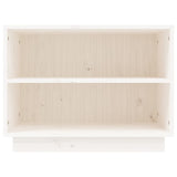 Shoe Cabinet White 60x34x45 cm Solid Wood Pine - 45-Degree Angle