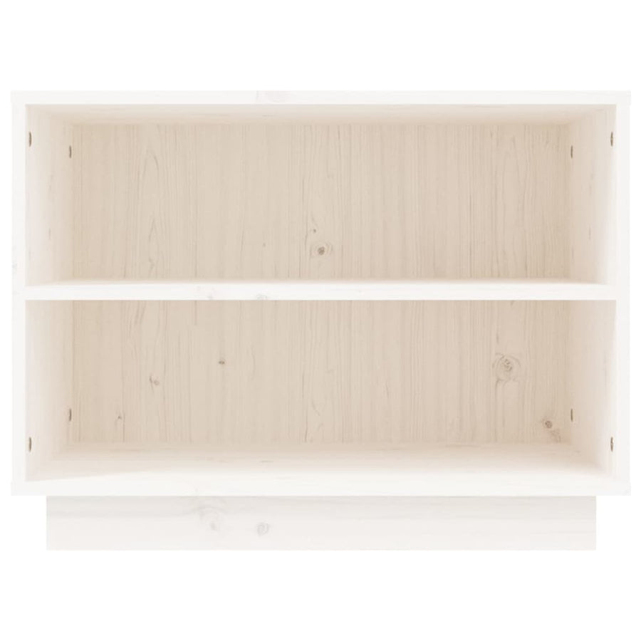 Shoe Cabinet White 60x34x45 cm Solid Wood Pine