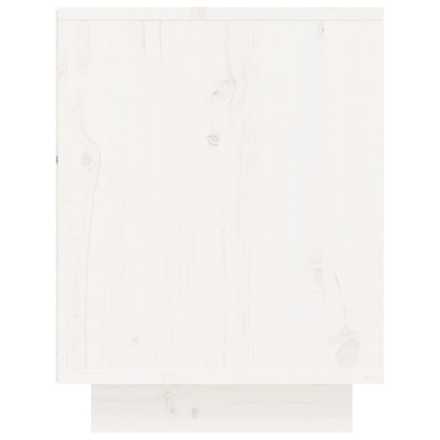 Shoe Cabinet White 60x34x45 cm Solid Wood Pine