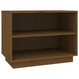 Shoe Cabinet Honey Brown 60x34x45 cm Solid Wood Pine - Front View